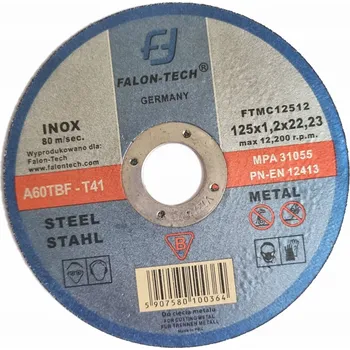 Řezný kotouč Řezací kotouče na kov Falon Tech 125 x 1.2