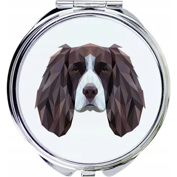 Obraz Anglický špringršpaněl kompaktní kapesní zrcátko s geometrickým psem
