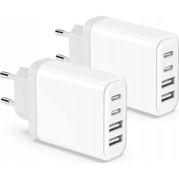 Wallgong KXS-2371 síťová nabíječka 2x USB-C 2x USB 40W Bílá 2ks