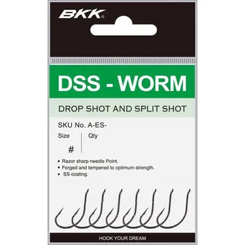 Rybářský háček Háčky na přívlač s protihrotem BKK DSS-Worm 7 ks