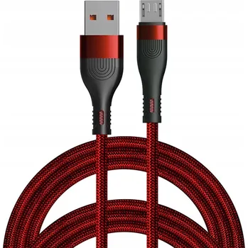 Datový kabel Kabel Raltek USB - microUSB typ B, 2 m, červený