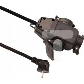 Napájecí kabel Prodlužovací Kabel přívod s vypínačem Elgotech 5 m 3 ks černý