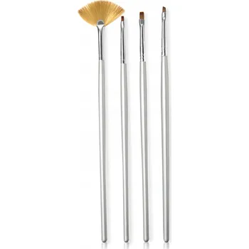 Kosmetický štětec SADA ŠTĚTCŮ NA GEL a štěteček na prach 4 ks