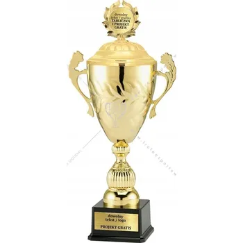 Zlatý kovový pohár s víkem 47 cm + GRAVÍROVÁNÍ DÁREK