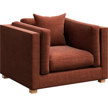 Křeslo Cihlově červené čalouněné křeslo Ame Yens Pomo