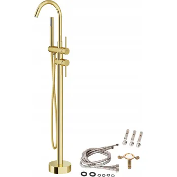 Vodovodní baterie Volně stojící vanová baterie páková Corsan Lugo zlatá