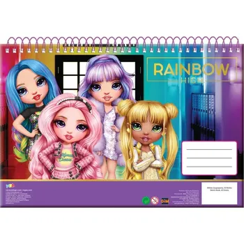 Rainbow High A/4 spirálový blok skicák, 30 listů