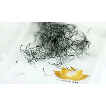 Umělé řasy VĚJÍŘKY ŘASY TRSY HEDVÁBNÉ 5D-0,05 ZAKŘIVENÍ C - 950 KS #1322 - 12 mm