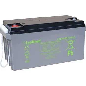 Trakční baterie Leaftron LTG12-65 gelový záložní, bezúdržbový, akumulátor 12V/65Ah