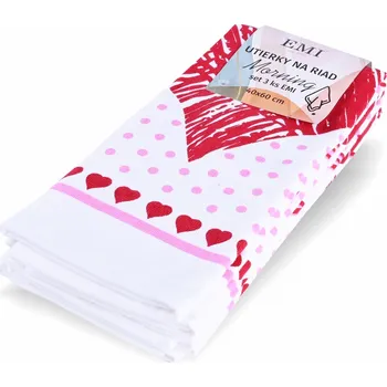 Utěrka Utěrky na nádobí Love set 3 ks EMI