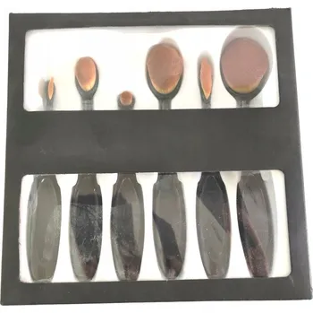 Kosmetický štětec Sada štětců štětců oválných na make-up Oval 6 Ks