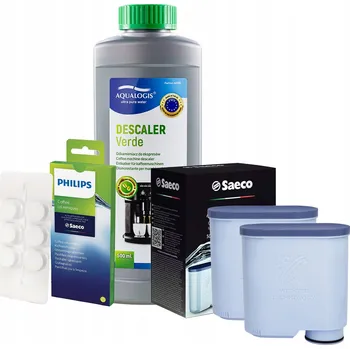 Kávovar 2x Filtr do kávovaru Saeco Aquaclean CA6903 + Odvápňovač 500ml + Tablety