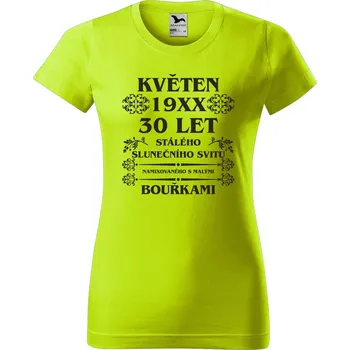 Dámské oblečení DOBRÝ TRIKO Dámské narozeninové tričko Sluneční svit Barva: Limetková, Velikost: XS
