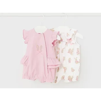 Kojenecký overall Dívčí novorozenecký kraťáskový overal 2 ks králíček Mayoral 1706 Velikost: 0-1 měsíc (55 cm)
