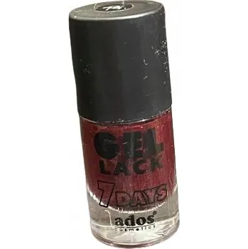 Lak na nehty Ados Gel Lak 74 červená s černým prachem, lak na nehty