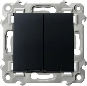 vypínač Schodišťový přepínač s podsvícením Černý Ospel Szafir