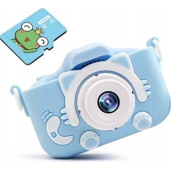 Digitální kompakt Digitální fotoaparát GALAXIA Fotoaparát kamera koťátko modré GALAXIA růžové