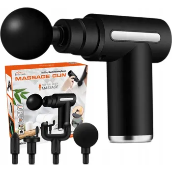 Masážní přístroj VÝKONNÁ MASÁŽNÍ PISTOLE MASÁŽNÍ PŘÍSTROJ MASSAGE GUN PRO