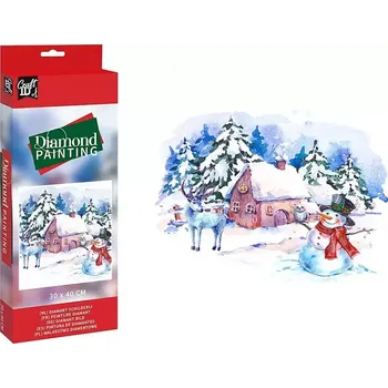 Diamantové malování CRAFT ID Diamantové malování Zimní krajina 30x40cm