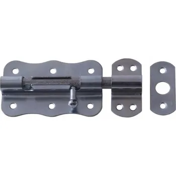 Závora na dveře, nerezová, 100 mm, Pozink, jednoduchý zámek na WC