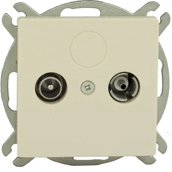 Elektrická zásuvka Anténní zásuvka nástěnná Timex-Elektro béžová