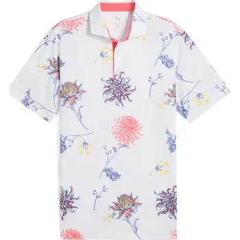 Puma MATTR Dahlia pánské polo, white glow/peach frost pánské, M