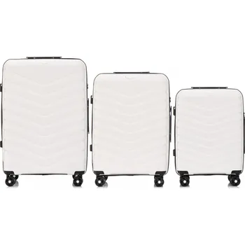 Bílá sada tří kufrů Phinx PHX01-3, Set of 3 Wings POLIPROPYLEN suitcases L,M,S White Velikost: Sada kufrů