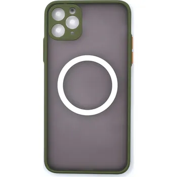 MagSafe silikonový kryt pro iPhone 11 Pro - Zelený