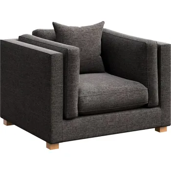 Křeslo Antracitově šedé čalouněné křeslo Ame Yens Pomo