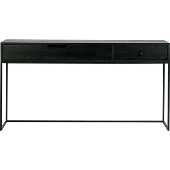 Toaletní stolek WOOOD Černý masivní dubový toaletní stolek Frax 140 cm