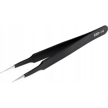 Péče o řasy a obočí PINZETA PRECZNÍ 122MM ROVNÁ ŠIROKÁ ESD-13