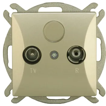 Elektrická zásuvka Anténní zásuvka nástěnná Timex-Elektro šedá