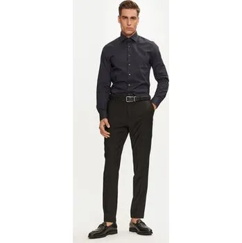 Pánská košile Michael Kors Košile MK0DS01294 Tmavomodrá Slim Fit 44