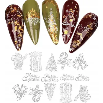 samolepka Vánoční samolepky na nehty - Dobře 1 ks Vánoce