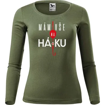 Dámské tričko DOBRÝ TRIKO Dámské bavlněné triko Mám vše na háčku Velikost: 2XL, Barva: Khaki