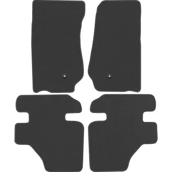 autokoberec JEEP WRANGLER JK 2d Koberce silné LUX GRAFIT