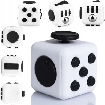 Gadget Antistresová kostka Fidget Cube bílo-černá