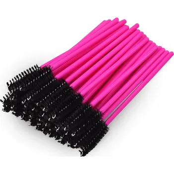 Péče o řasy a obočí Kartáčky na řasy MOEMI Lash&Nail Store 50 kusů růžovo-černé