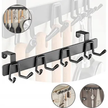 Věšák ZÁVĚS NA DVEŘE S 8 HÁČKY - ORGANIZÉR NA KUCHYŇSKÉ POTŘEBY