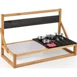 Costway Dětská dřevěná kuchyňka s příslušenstvím ( vhodná k zavešení )