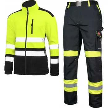 Pracovní obuv PRACOVNÍ KALHOTY BOZP ZATEPLENÉ FLEECEM S REFLEXNÍMI PRVKY VELIKOST 44
