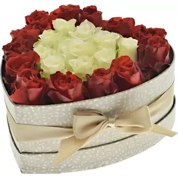 Dárková krabička Krabička růží VALENTINE šampaň 19x9cm