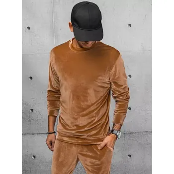 Pánská mikina Karamelová velurová basic mikina BX5530 Velikost: XL