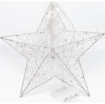 LED páska DECOLED Kovová dekorace, hvězda, průměr 30 cm s 20 LED světly