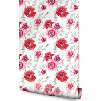 Fototapeta Tapeta do ložnice tropické květiny listy máku