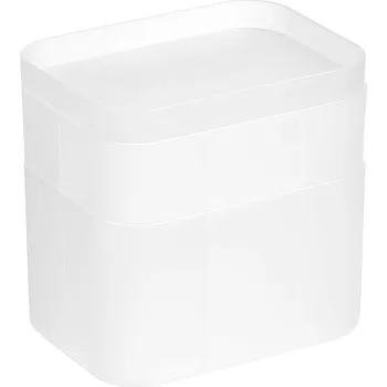 Úložný box Koupelnová dóza na vatové tyčinky, šperky, vatové kuličky – 3 díly