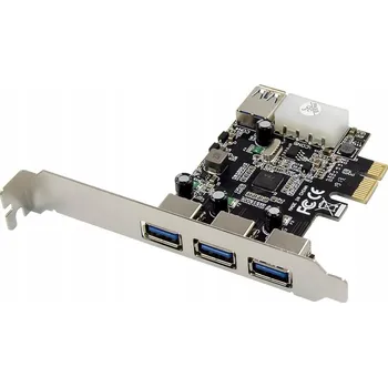 USB hub MicroConnect PCIe karta se 3+1 porty USB 3.0