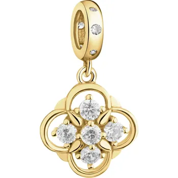 Přívěsek Pozlacený stříbrný přívěsek na náramek Beads se zirkony - AP540-4250