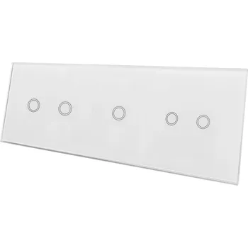 vypínač SKLENĚNÝ BÍLÝ VYPÍNAČ SVĚTLA 2+1+2