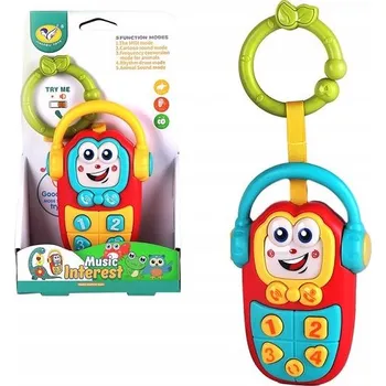 Hračka pro nejmenší TELEFON SMARTPHONE CHRASTÍTKO 12M+ 2 VZORY ASKATO